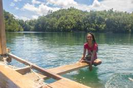 Girl near Jellyfish lake