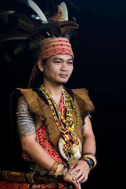 Iban tribe chief, Borneo