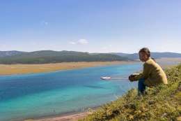 Girl at the lake, Mongolia