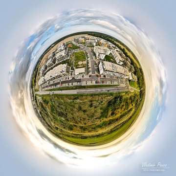 Planet Slnečnice with clouds in a summer