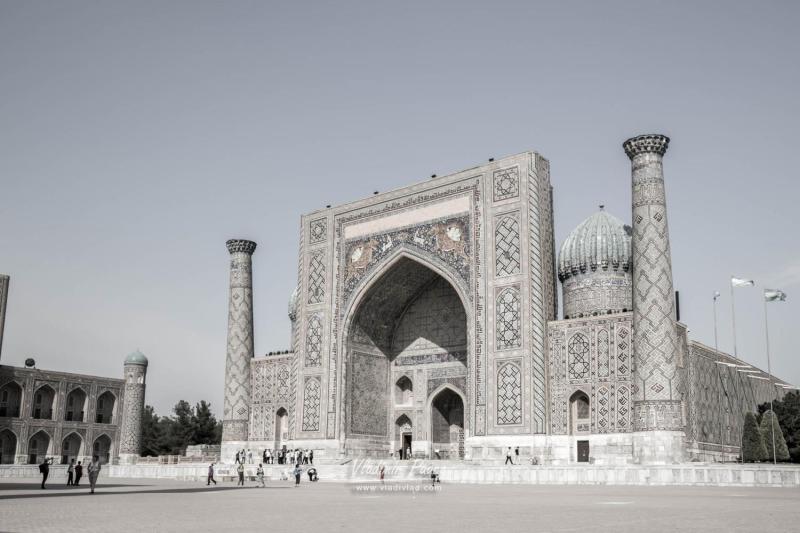 Registan Square in archaic style, Samarkand