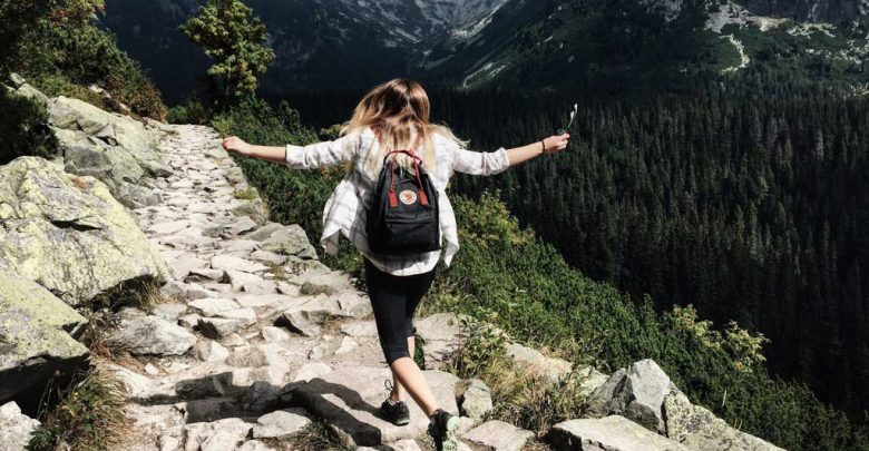 A girl on the hike