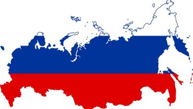 Flag - map of Russia, Visa