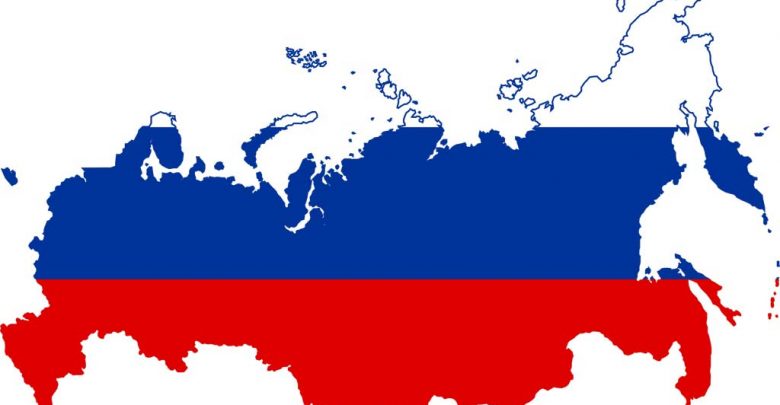 Flag - map of Russia, Visa