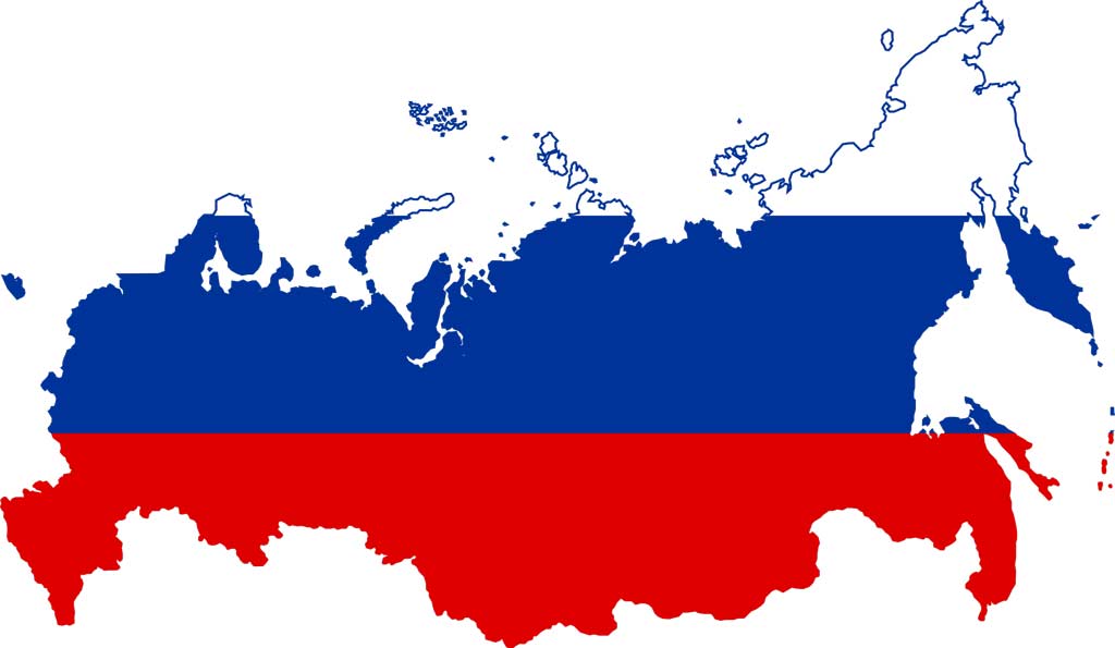 Flag - map of Russia, Visa
