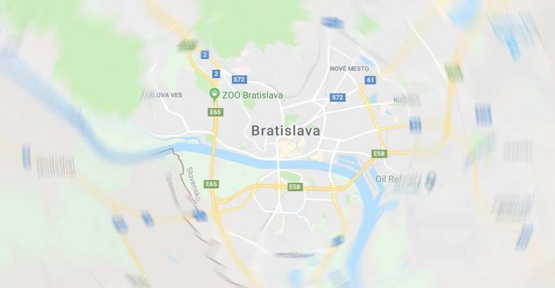 Illustrative Bratislava map, Slovakia
