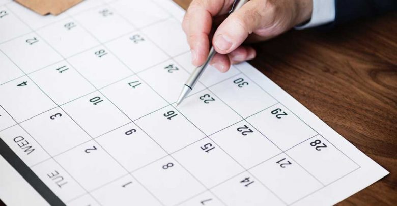 Calendar planning time to visit