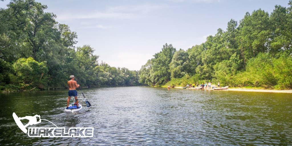 rieka Váh, splav na paddleboardoch, SUP, Wakelake